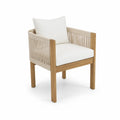 Holzstuhl mit Polyesterseilgeflecht Beige
