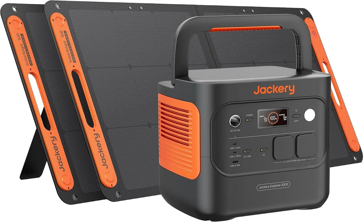 Draagbaar powerstation, 2x100W, 2042 Wh/2200 W LifePO4 batterij max. 4400 W