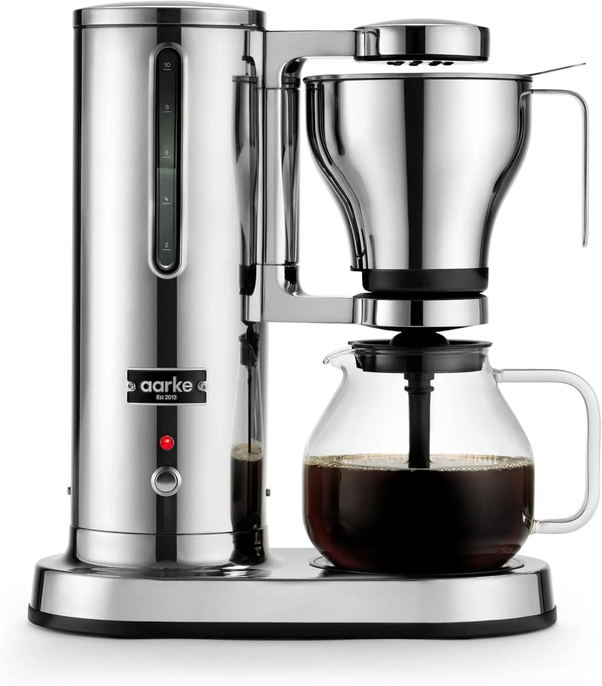 Espressomachine met 1,25 L, geluidsarme werking en RVS, 10 kopjes