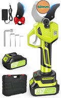 Elektrische snoeischaar, Draadloze SK7-blad, 1200 W professionele elektrische snoeischaar met 4 snijstanden, 4000 mAh accu en scherp SK7-blad