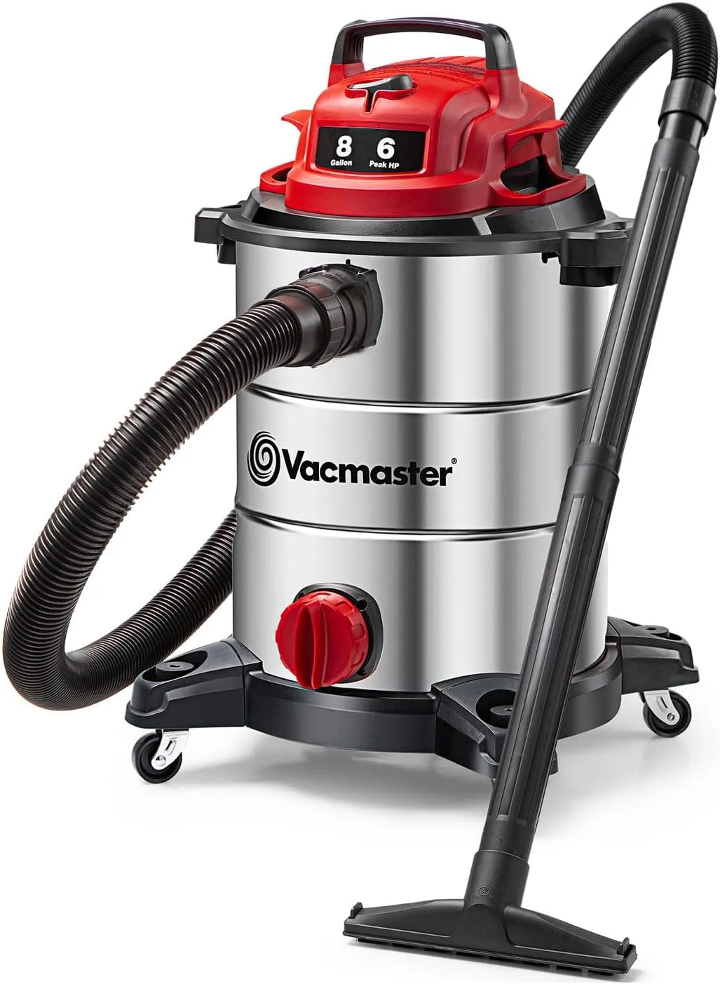 Ventilator, RVS, rood, rode editie, VACMASTER Wet VOC812SF, VACMASTER Wet Dry Shop Vac VOC812SF 1101 verstuiver