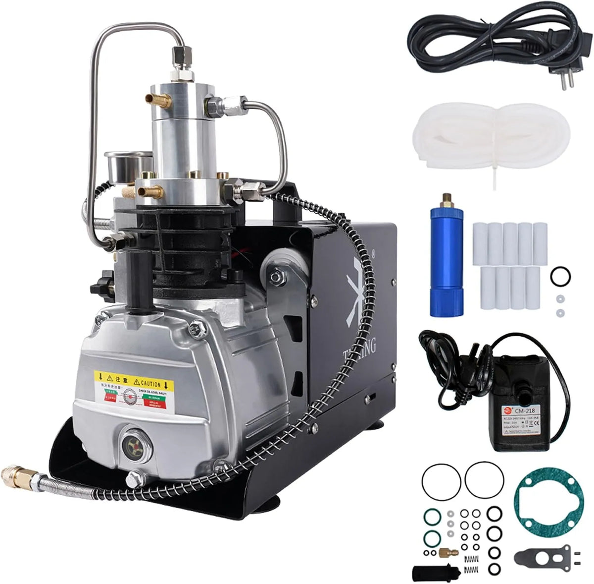 TUXING PCP Luchtcompressor psi/300 met 1800 W, 400 mm, 240 mm, 220 V, 2800 rpm, 35 l, 8 mm en 85 °C