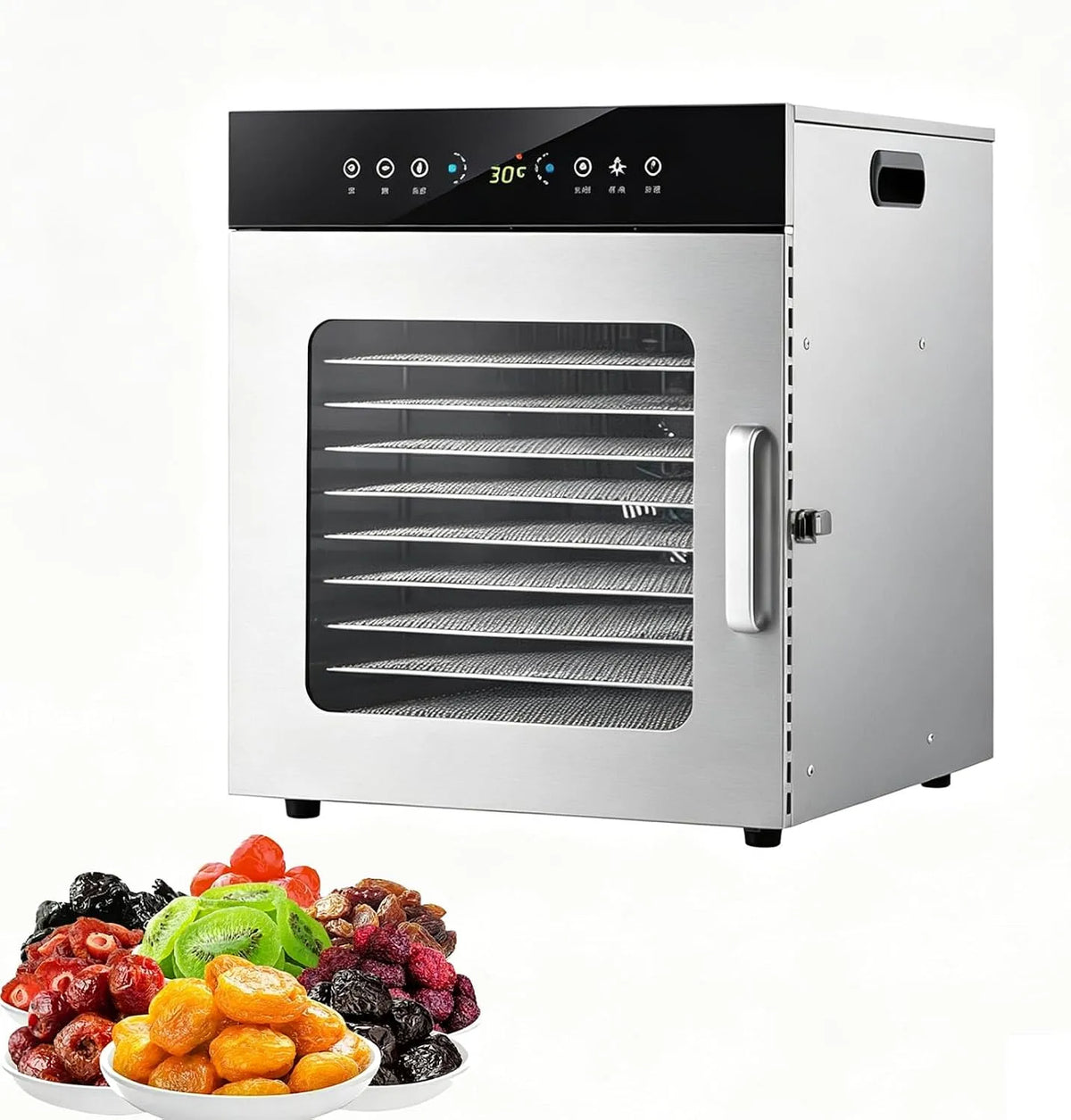 Droger, 30-90°c, 24-uurs timer, Voedseldrogermachine, behoort tot het normale bereik