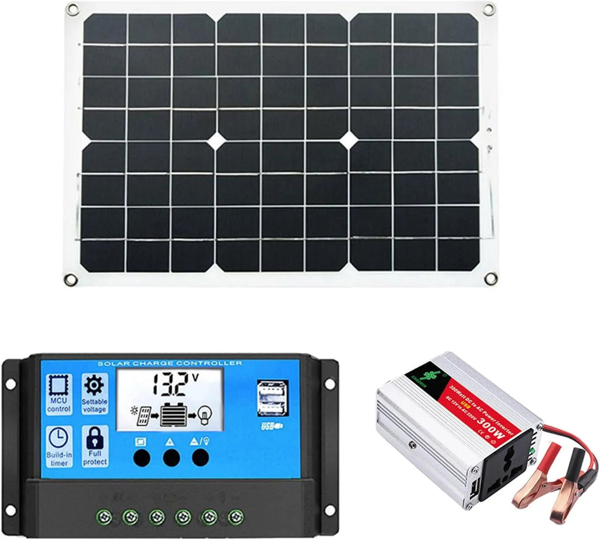 Zonnegenerator met panelen inbegrepen met 300 W, 220V en invertertechnologie