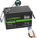 12V, Smart 12V 200Ah LiFePO4 accu met Bluetooth, model LiFePO4, lithium accu voor campers, LED-scherm, veiligheidsschakelaar en BMS