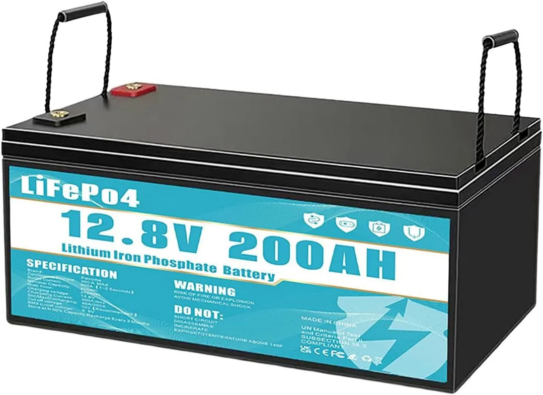 Oplaadbare Batterijen, Oplaadbare Batterijen LiFePO4, 200Ah, uitgerust met 200A BMS, levensduur van meer dan 8 jaar, geschikt voor kamperen