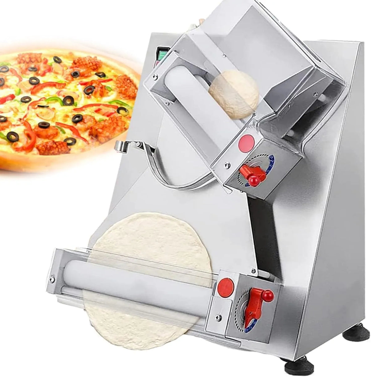 Automatische Pers Machine, 370 W, 30cm, Pizza Roller Sheeter