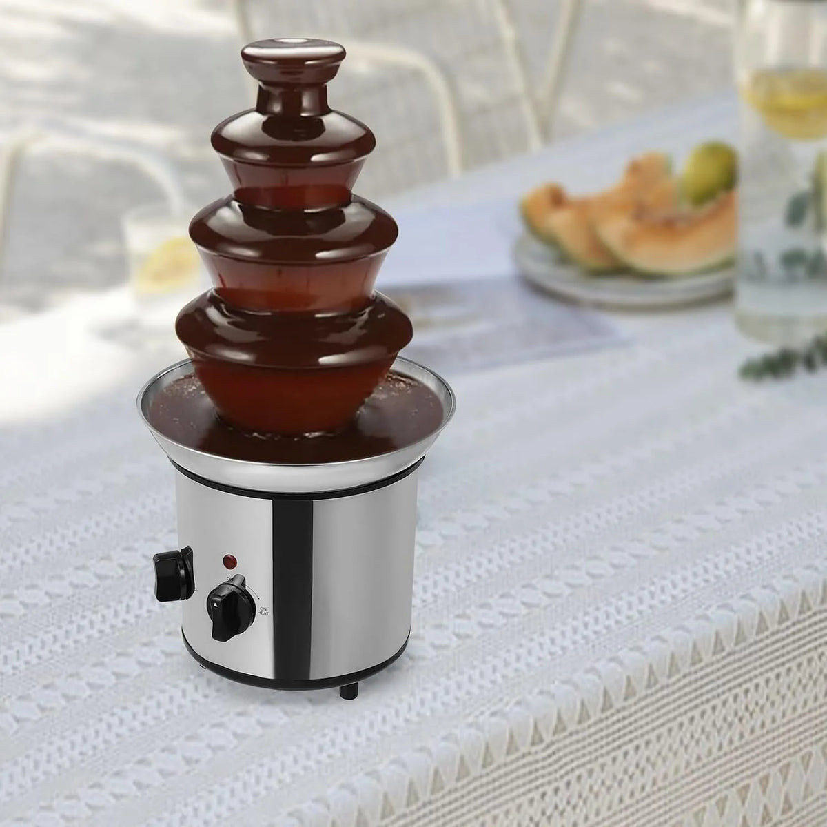 Machine, 1,8 l, machine met 4 standen, grote inhoud 170 W, elektrische chocoladefondue, elektrische chocoladefontein