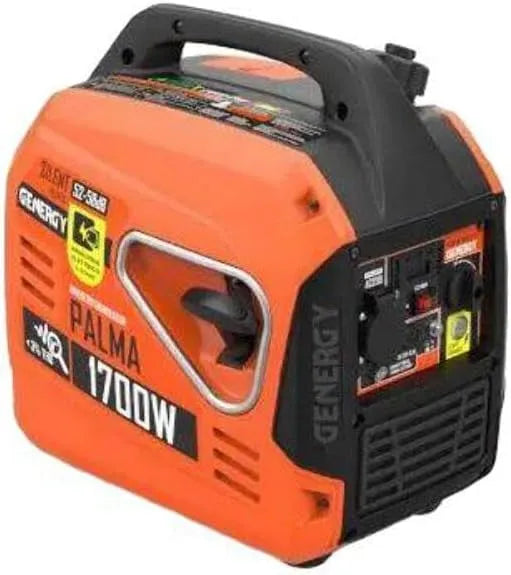 GENERGY Palma 1700 watt stroomgenerator met 4 l, 58 dB, geluidsarme werking, invertertechnologie en voor bouwplaats en werkplaats