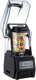 Blender met 1500 W, 1.5L, 75-85 dB, 4400-20000 RPM, digitaal display, geluidsarme werking en zwart