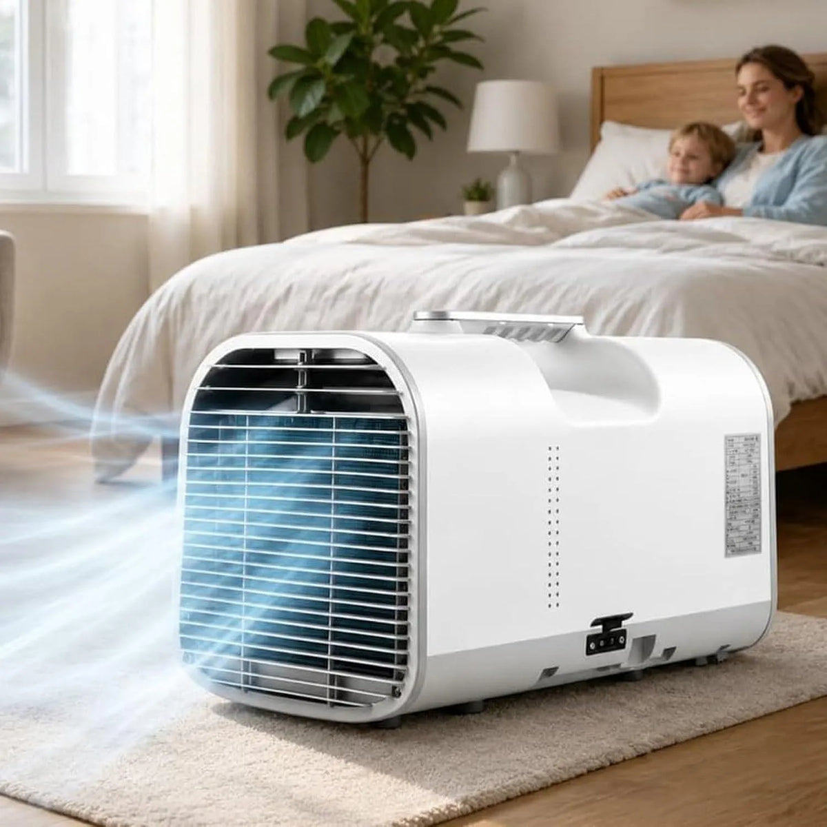 Mobiele airconditioner en Luchtkoeler, 1300 W, 42 dB geluidsarm, Draagbare Airco 4400 BTU 4-in-1 Mobiele Luchtkoeler