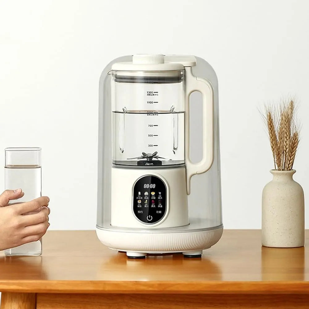 In-1 machine, 8-in-1 machine voor sojamelk, 1500 ml capaciteit, kokende en uitgestelde start, sap, smoothies, soep en meer