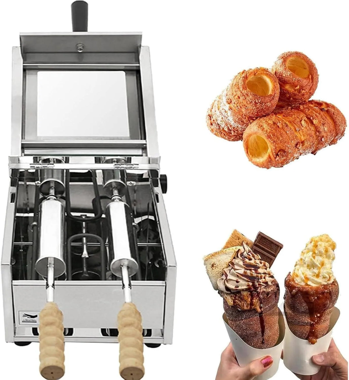 Machine, Elektrische Schoorsteen Taart Maker Rollende Wafelmachine