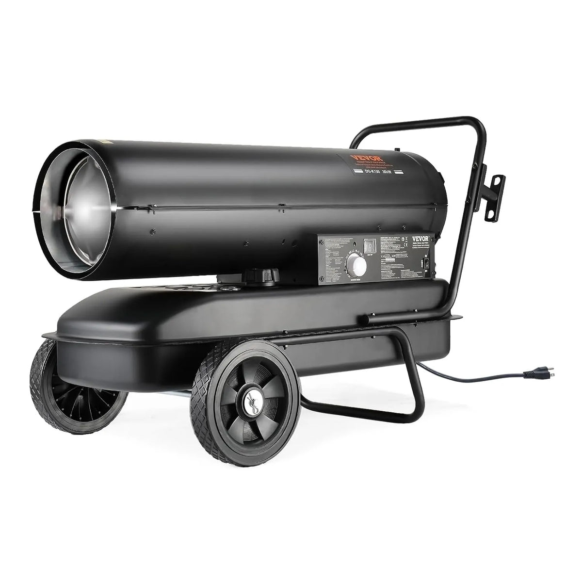 Tuinhuis met 100000 BTU, 38 l, 45 °C, 130 °C, 2,9 l, 12 uur, voor bouwplaats en werkplaats en zwart