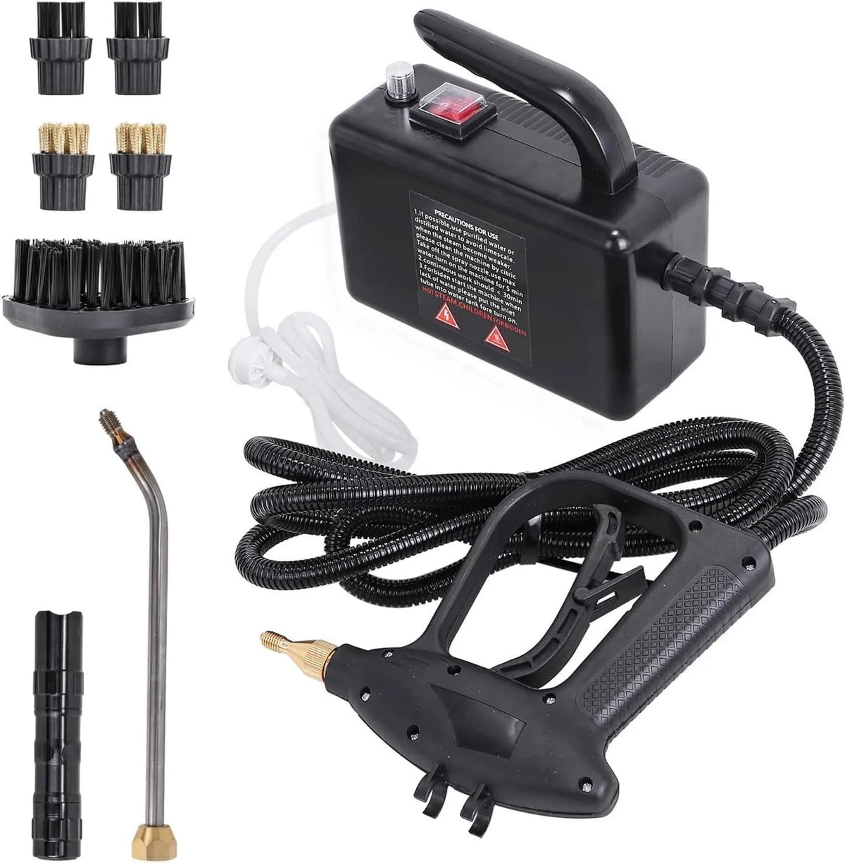 Stoomreiniger met 220V, 2600 W, 20 seconden, 3,5 bar, RVS en voor tapijt, harde vloeren en dierenharen
