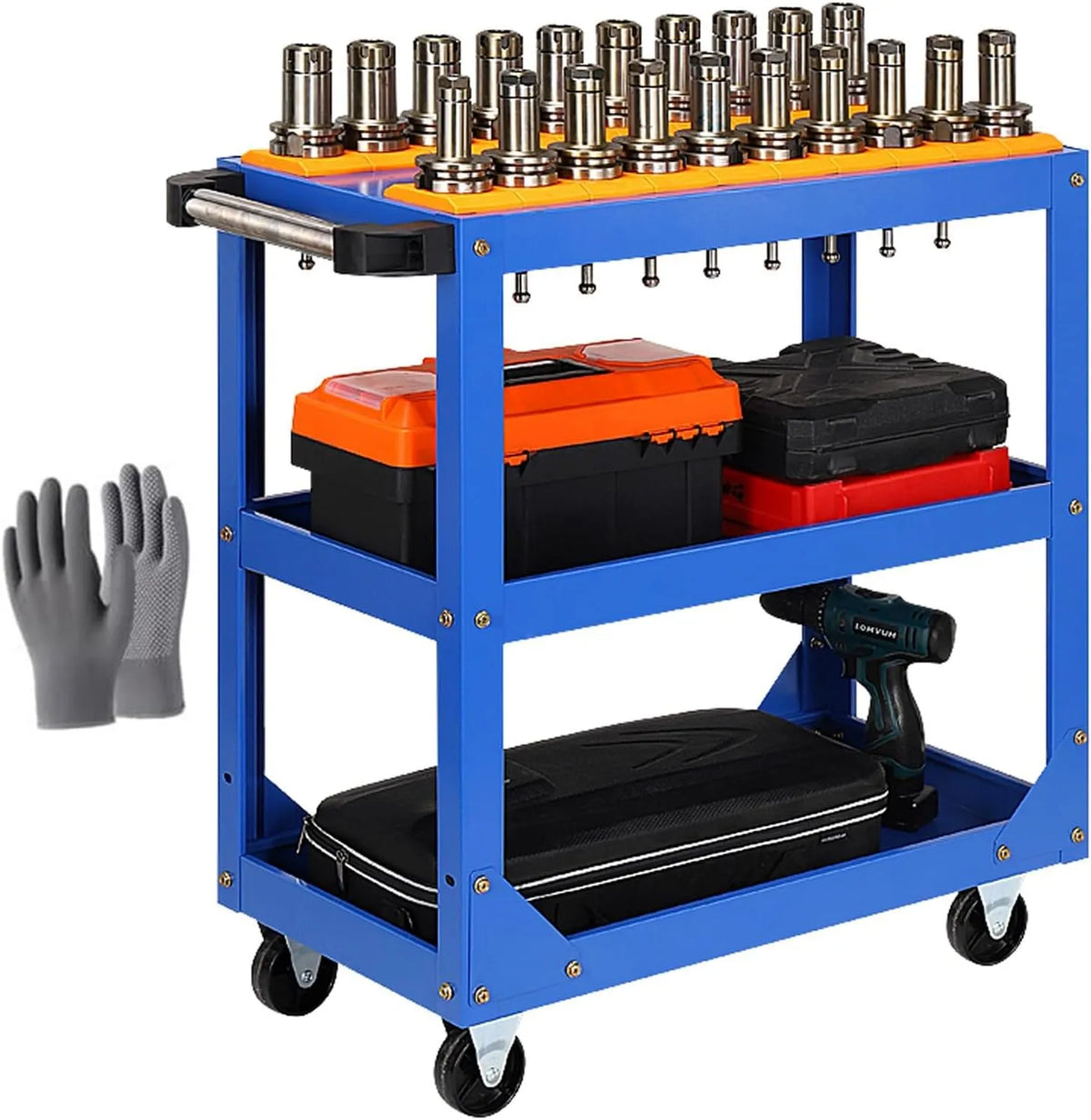 Voor zwaar gebruik opbergwagen voor rollend gereedschap, mobiel CNC-gereedschap voor garage en werkplaats