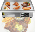 Commerciële Elektrische Bakplaat met 55 cm, 1600 W, 3000 W, 110V, RVS en zilver