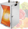 Tafel met Voedseldroger, Fruitdroger, Fruit- En Vleesdroger, Roestvrijstalen Trays en Voor Het Drogen Van Vlees En Groenten A