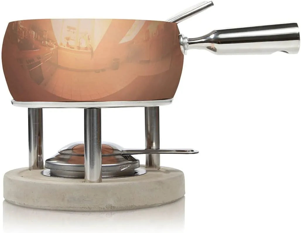 Boska Fondueset Koper met 1,7 L, mobiele uitvoering, compact ontwerp en voor 1300 gram Kaas - 1