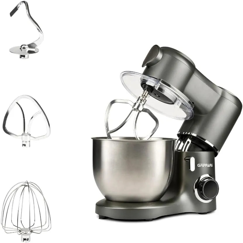 Keukenmachine G3 G20149 met 7 L, 1400 W, 1800 W, 6 snelheden, veiligheidssysteem, RVS, aluminium en 3 accessoires