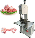 Tafel, 1100 W, Elektrische slagerszaag, roestvrijstalen tafel, met reservemessen, verstelbare dikte 0-130 mm, professionele bandzaag voor botten