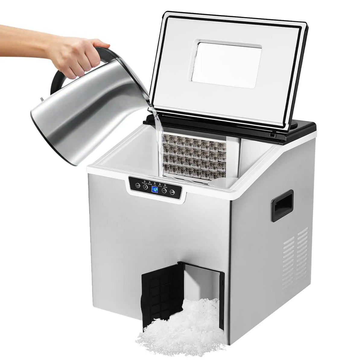Machine, 1,8l, 1kg, kantoor Zwart en zilver 30-40kg/dag, keuken