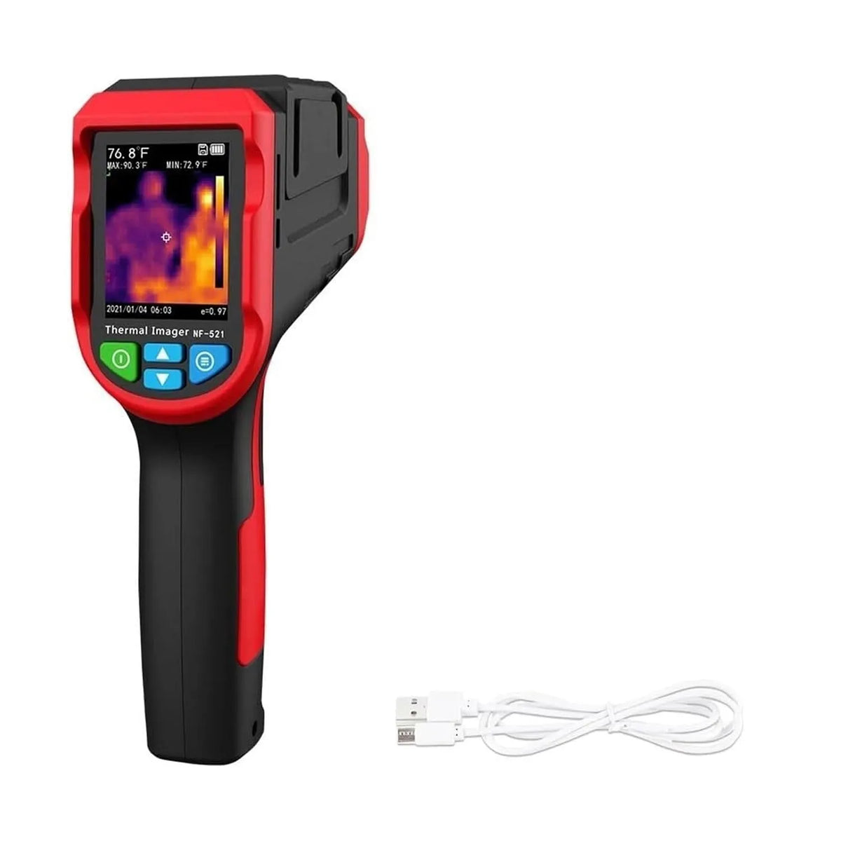 Camera, NF-521, digitaal display, zwart, wit, 60 x 120 x 210mm
