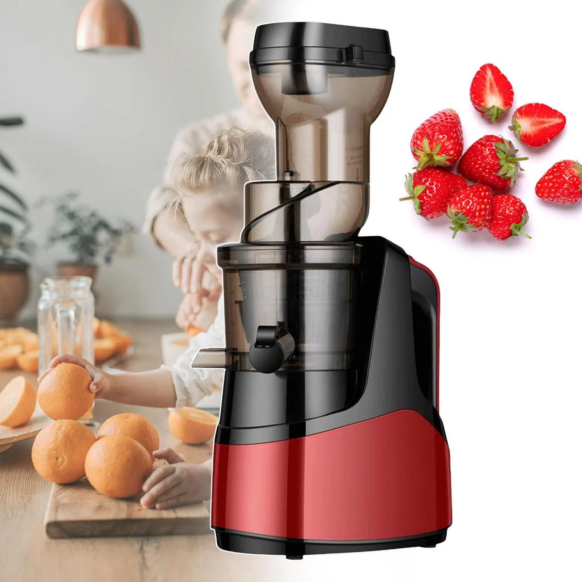 Koude pers Juicer Machines met 150 W en waterreservoir, 50 tpm enkele vijzel