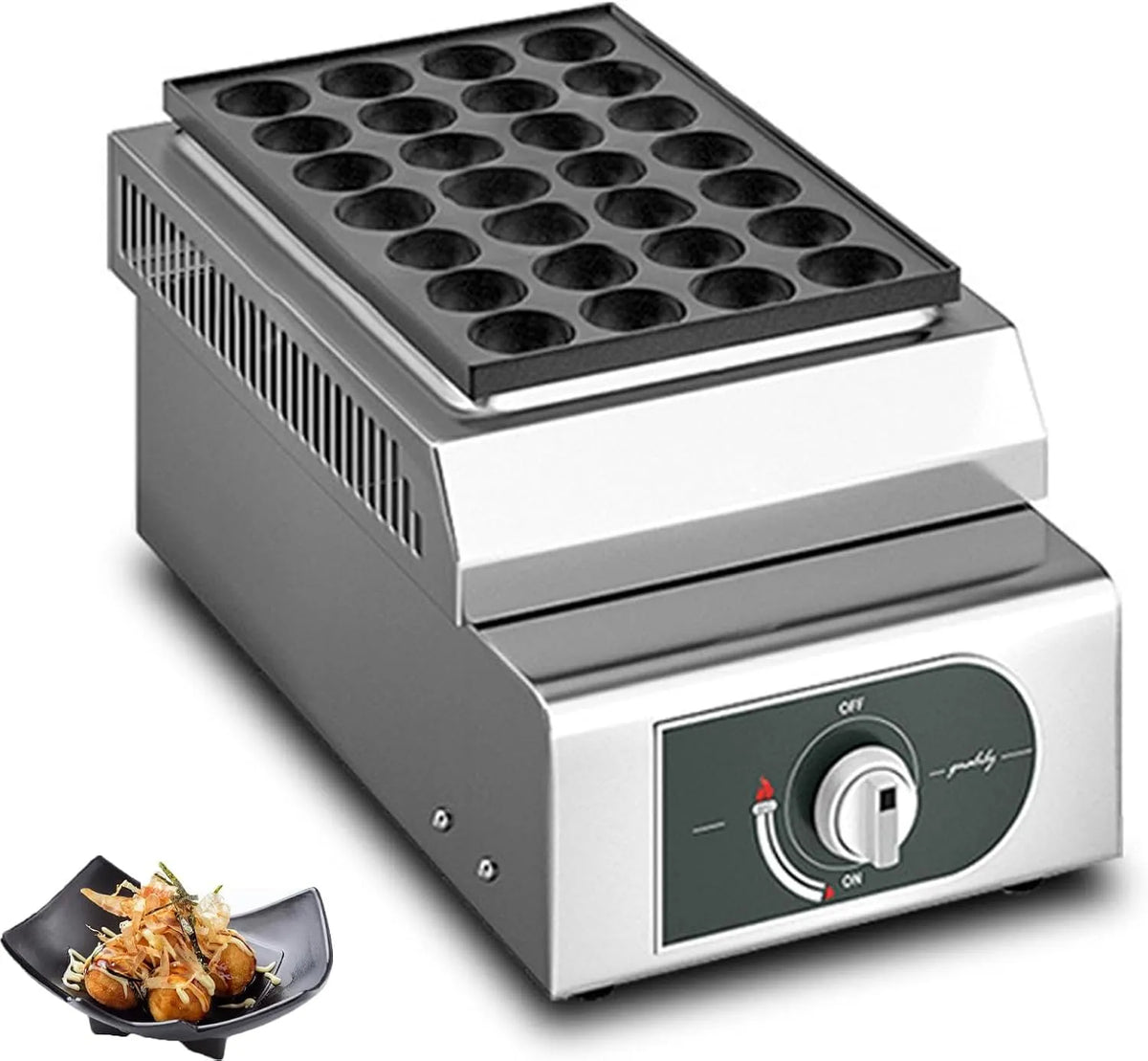 Elektrische Takoyaki-maker met 2100 W en 10KG, inktvisballen, vleesballen