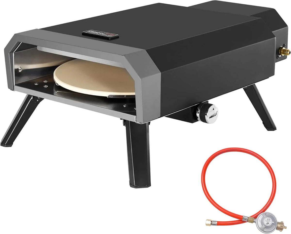 Inbouwoven, 4 kW, gasslang & regelaar oven, klappoten, outdoor camping