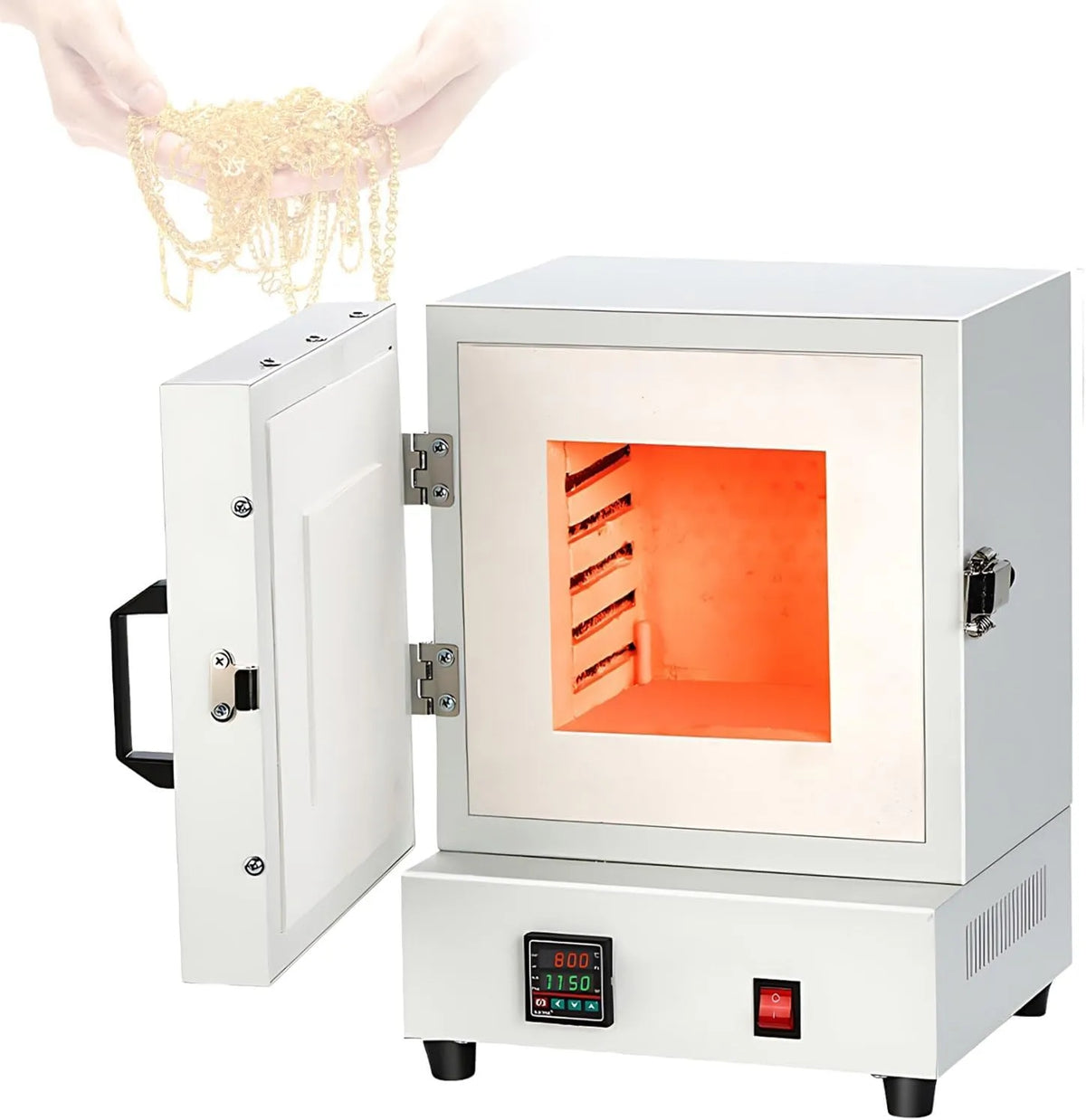 Inbouwoven met 2000 W, 1150°C, hogedrukstoom en voor bouwplaats en werkplaats