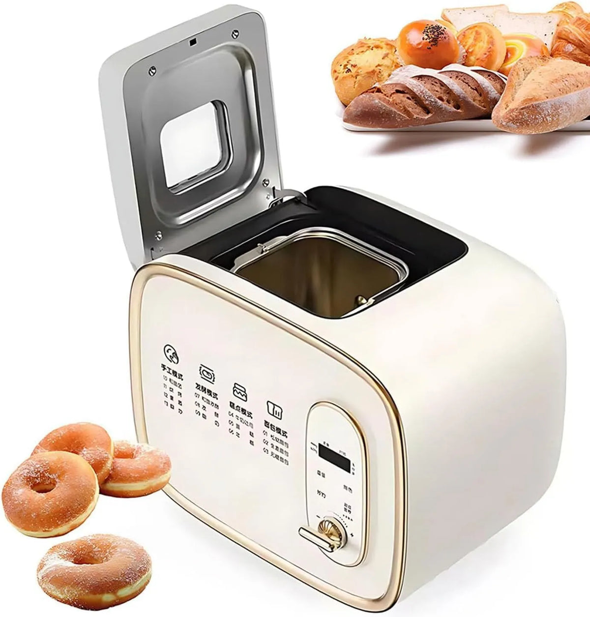 Broodbakmachine met 600 g, 15 uur, 1 uur, 13-in-1 en timer, 600 g capaciteit
