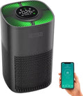 Luchtreiniger, 210 m3/u, Werkt tegen huisstofmijt, allergie, Luchtreiniger/luchtreiniger met APP en HEPA 13 filter + koolstoffilter, Zedar L600