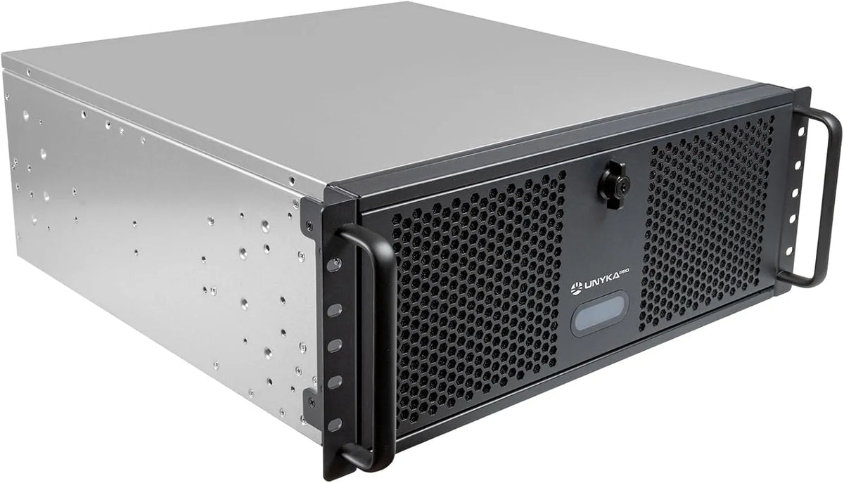 UNYKAch Chassis Rack UK4339V Server Formaat 4U 19 inch UK4339V met 19 inch, gerichte luchtcirculatie, zwart, zilver en bruin