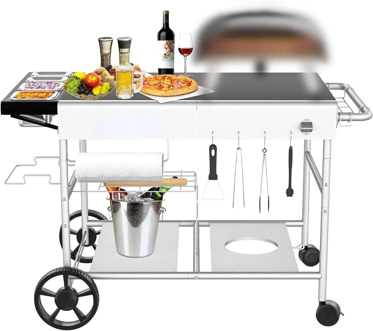 Inbouwoven, Beweegbaar Voedsel en Prep, Outdoor Grill voor Outdoor