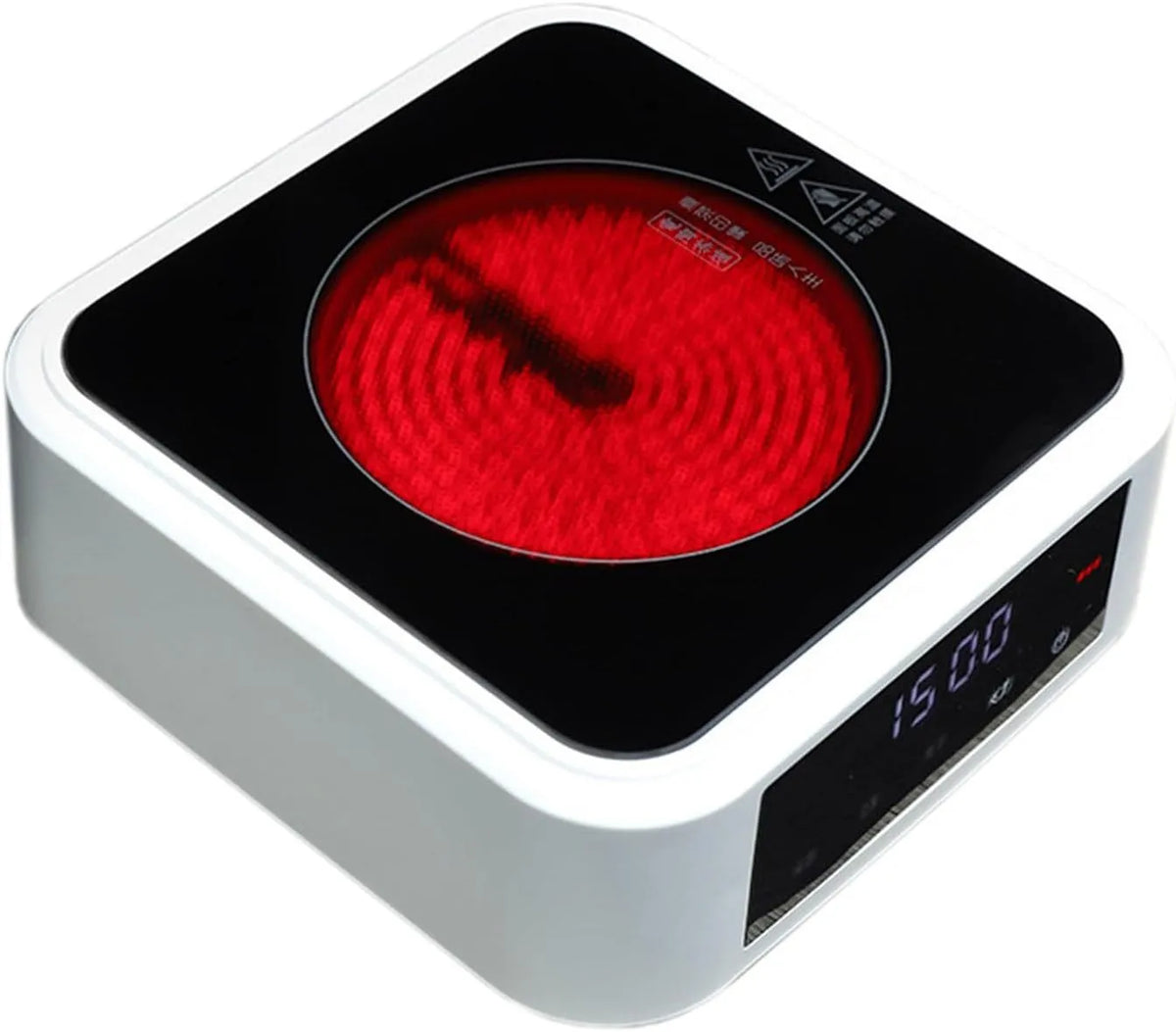 Kookplaat met 1500 W, 220V, 18 minuten, aanraakbediening en zilver