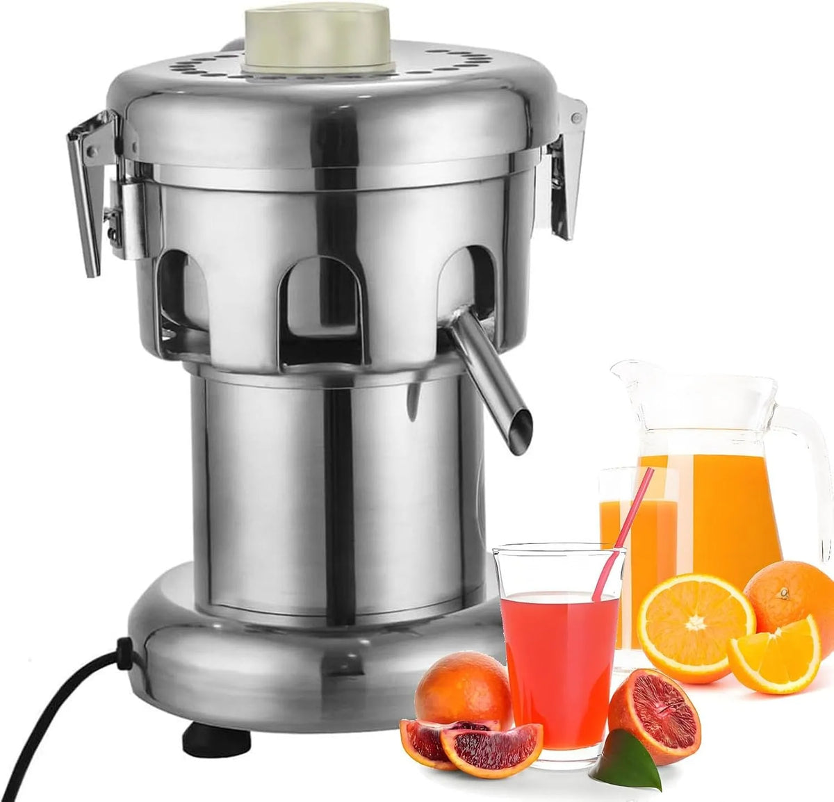 Commerciële sapcentrifuge met 370 W, 18 mm en RVS, 370 W elektrische roestvrijstalen sapcentrifuge voor fruit