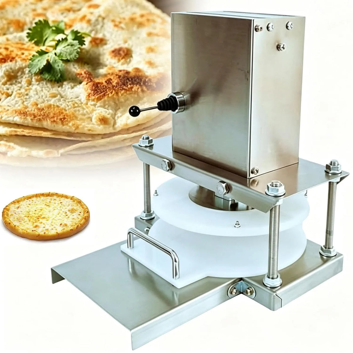 Machine, 2000 W Automatische Platbroodpersmachine 22cm, Elektrische Deegpers