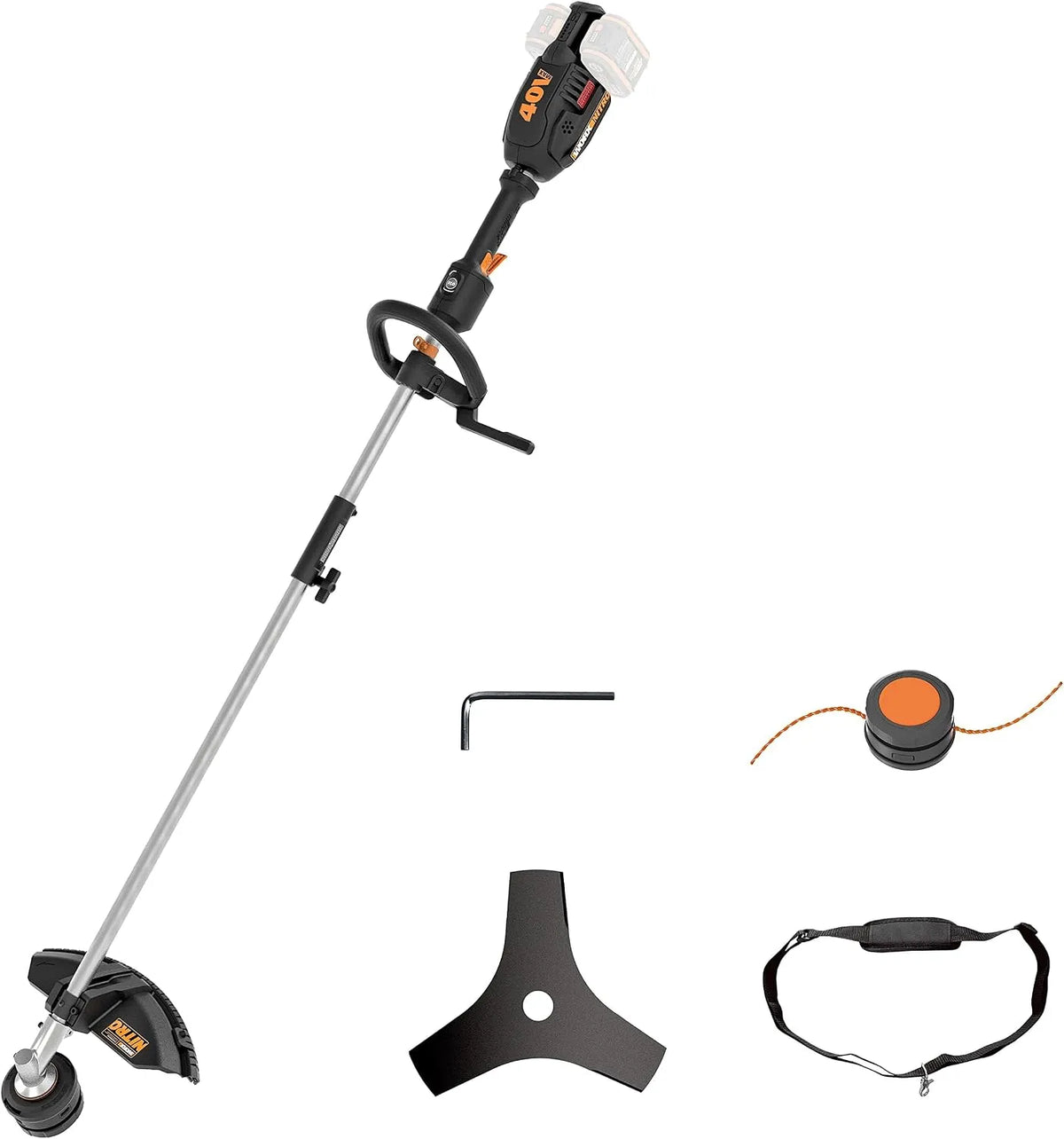 Grastrimmer met max. 40 V 2 x 20 V WORX, WORX Accu-grastrimmer en grastrimmer