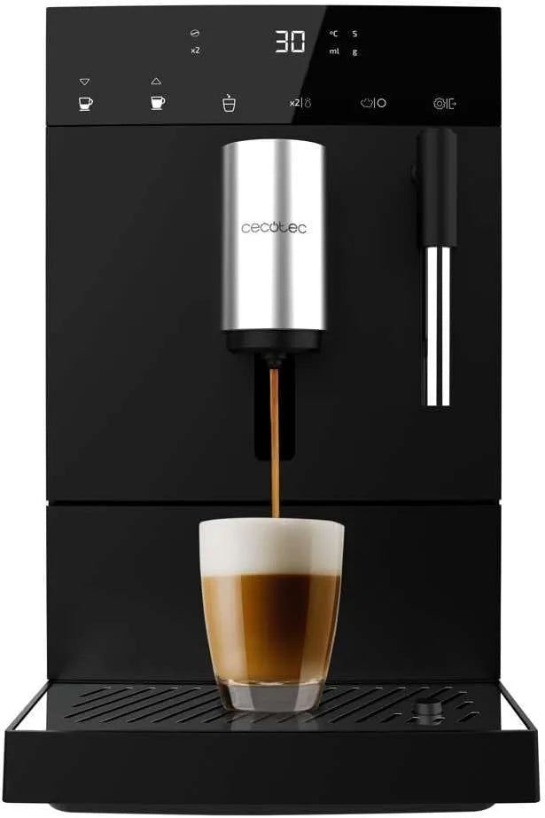 Espressomachine, 1350 W, 19 bar, 150 g koffiebonenreservoir met molen en 1,1 l water, thermoblock-systeem