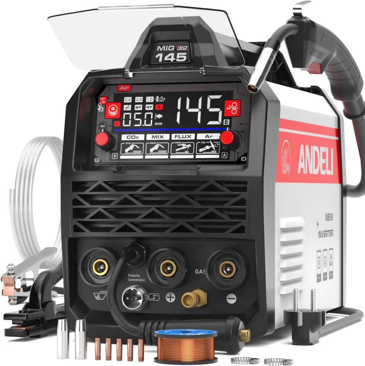 Lasapparaat, MIG, 145A, 230V, 4-in-1