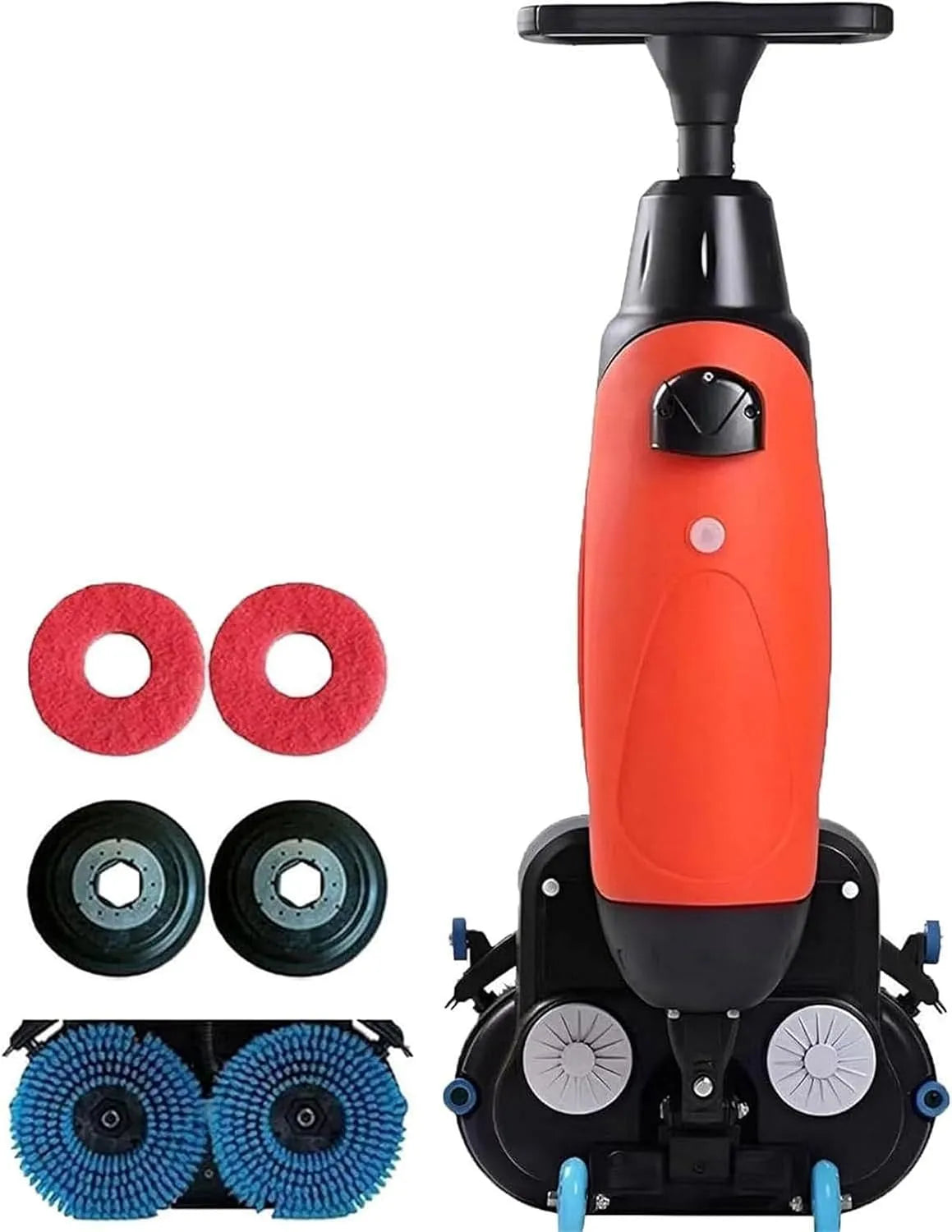 Vloerreiniger met 1,2 uur, 43 cm, 120 minuten, 3 uur, geluidsarme werking en rood