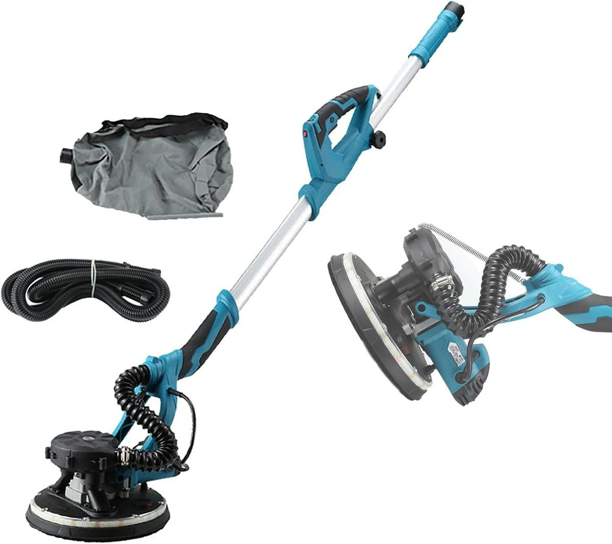 Machine, Gipsplaatschuurmachine, 1800 W Elektrische Muurschuurmachine, 1000-2100 Rpm Led-Verlichtingschuurmachine Met 20 Stuks Schuurschijven, 5