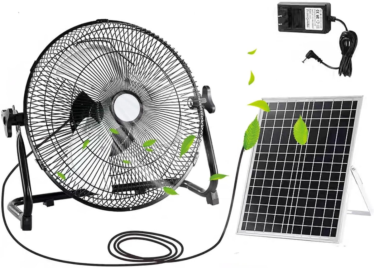 Ventilator, Op batterijen, camping ventilator, hoge snelheid vloer ventilator voor huishouden, reizen, buiten Color : zwart, formaat, 12 snelheden