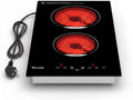 Kookplaat met 3000 W, 52 x 29 x 5,2 cm, 26 x 49 cm, 1200 W, 1800 W, 220-240V, timer en regelbare thermostaat