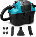 Nat- en droogzuiger, Accu-nat- en, 200 W, 16 kPa zuigkracht, garage en huishouden zonder accu en, draagbare werkplaatsstofzuiger met borstelmotor