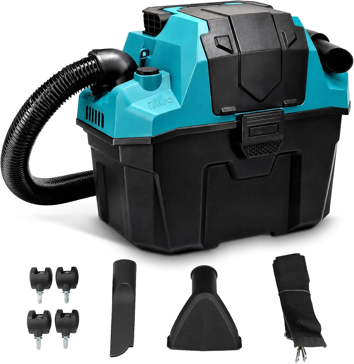 Nat- en droogzuiger, Accu-nat- en, 200 W, 16 kPa zuigkracht, garage en huishouden zonder accu en, draagbare werkplaatsstofzuiger met borstelmotor