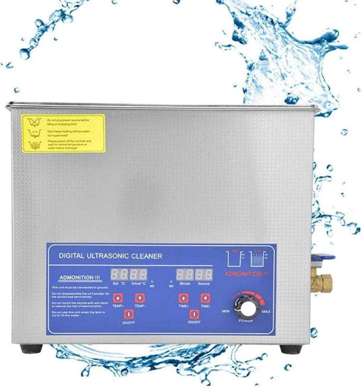 Ultrasoonreiniger, 6L/10L/15L Commerciële Ultrasone Reiniger, 40 Khz Professionele Ultrasone Onderdelenreiniger, Kunstgebit Reinigingsmachine