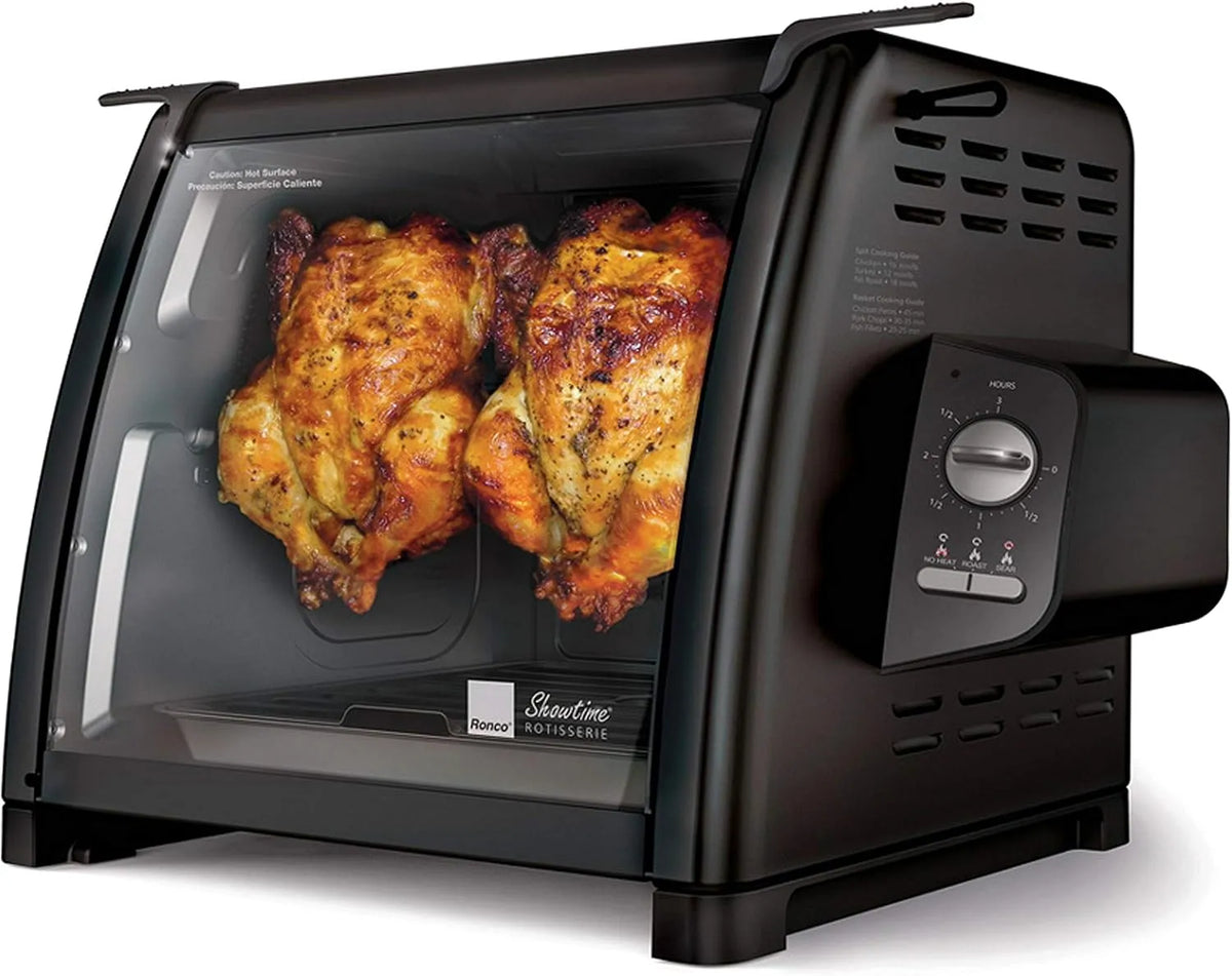 Inbouwoven ST5500SBLK-serie met 6,8 kg, timer en zwart, Ronco ST5500SBLK-serie Rotisserie-oven