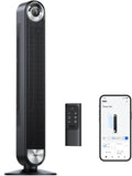 DREO Ventilator met 106 cm, WiFi, 25 dB, 9 snelheden, afstandsbediening, app-bediening, digitaal display en oscillatiefunctie